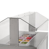 Beverage-Air SPE48HC-12-SNZ Elite Series 48 inch 2 Door Condiment Station Refrigerated Sandwich Prep Table with Sneeze Guard