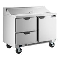 Beverage-Air SPED48HC-12-2 48" 1 Door 2 Drawer Refrigerated Sandwich Prep Table