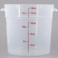 Cambro 18 Qt. Translucent Round Polypropylene Food Storage Container