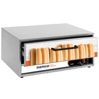 Nemco 8045N-BW-220 Moist Heat Hot Dog Bun Warmer for 8045N Series Roller Grills - Holds 32 Buns