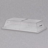 Cal-Mil 328-12 Clear Standard Rectangular Bakery Tray Cover with Center Hinge - 12" x 20" x 4"