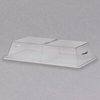 Cal-Mil 328-12 Clear Standard Rectangular Bakery Tray Cover with Center Hinge - 12" x 20" x 4"