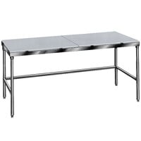 Advance Tabco TSPT-247 Poly Top Work Table 24 inch x 84 inch - Open Base