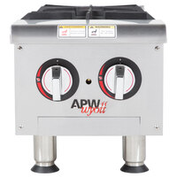 APW Wyott GHP-2S Dual Burner Countertop Range - 44,000 BTU