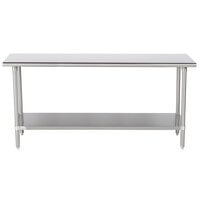 Advance Tabco Premium Series SS-246 24" x 72" 14 Gauge Stainless Steel Commercial Work Table with Undershelf