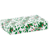 9 3/8" x 5 5/8" x 2" 2-Piece 2 lb. Holly / Holiday Candy Box   - 125/Case