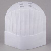 Royal Paper VCH9 9" Adjustable White Viscose Non-Woven Disposable Chef Hat - 50/Case