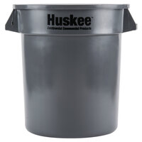 Continental 1001GY Huskee 10 Gallon Gray Round Trash Can