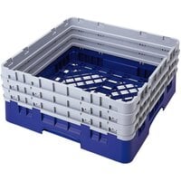 Cambro BR712186 Navy Blue Camrack Full Size Open Base Rack with 3 Extenders