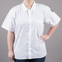 Chef Revival CS006 White Unisex Customizable Short Sleeve Cook Shirt - M