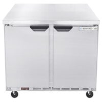Beverage-Air WTR36AHC-FLT-23 36 inch ADA Height Worktop Refrigerator with Flat Top