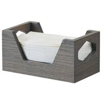 Cal-Mil 3810-83 Ashwood Gray Oak Wood Napkin Holder - 9" x 5" x 4 1/2"