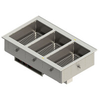 Vollrath FC-4DH-03208-T 3 Pan Drop-In Hot Food Well with Thermostatic Controls - 208-240V