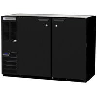 Beverage-Air BB48HC-1-B-ALT 48 inch Black Underbar Height Solid Door Back Bar Refrigerator with Left Side Compressor