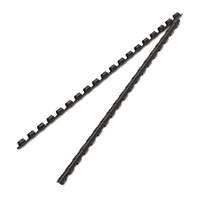 Fellowes 52320 1/4 inch Diameter Black Plastic 20-Sheet Binding Comb   - 25/Pack