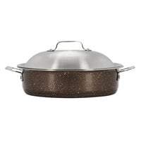 Bon Chef 60001COFFEE Cucina 4 Qt. Coffee Stainless Steel Round Induction Saute Pan with Lid