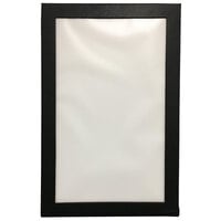 H. Risch, Inc. LED-1V 8 1/2 inch x 11 inch Customizable Single-Page Black LED Menu Cover