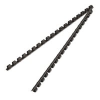Fellowes 52321 5/16 inch Diameter Black Plastic 40-Sheet Binding Comb   - 25/Pack