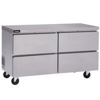 Delfield GUF60P-D 60 inch Front Breathing ADA Height Undercounter Freezer with Four Drawers