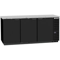 Beverage-Air BB78HC-1-B-ALT 79" Black Counter Height Solid Door Back Bar Refrigerator with Right Side Compressor