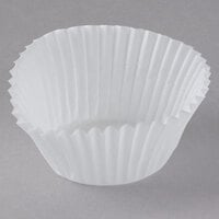 White Fluted Mini Baking Cup 1 1/4" x 7/8" - 10000/Case