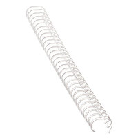 Fellowes 52540 1/4 inch Diameter White Wire 35-Sheet Binding Comb   - 25/Pack
