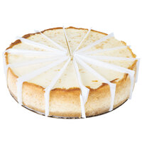 Pellman 60 oz. 9" Pre-Cut Plain New York-Style Cheesecake