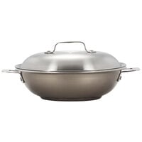 Bon Chef 60015TAUPE Cucina 12 inch Taupe Stainless Steel Stir Fry Pan with Lid