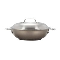 Bon Chef 60011TAUPE Cucina 2 Qt. Taupe Stainless Steel Induction Brazier Pan with Lid