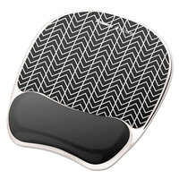 Fellowes 9549901 Photo Gel Black / White Mouse Pad with Microban Protection