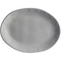 American Metalcraft CPL12SH Crave 12 inch x 9 inch Shadow Oval Melamine Serving Platter
