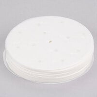 Choice 5 inch Perforated Round Steamer Paper - 500/Box