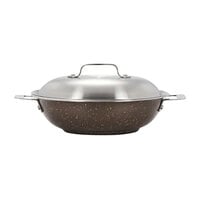 Bon Chef 60011COFFEE Cucina 2 Qt. Coffee Stainless Steel Induction Brazier Pan with Lid