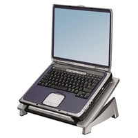 Fellowes 8032001 Office Suites 15 1/8 inch x 11 3/8 inch x 6 1/2 inch Black / Silver Adjustable Laptop Riser