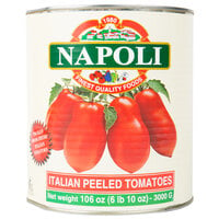 Napoli Foods #10 Canned Whole Peeled Italian Tomatoes - 6/Case