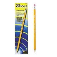 Dixon Ticonderoga 12886 Oriole Woodcase Yellow Barrel HB Lead #2 Presharpened Pencil - 12/Pack