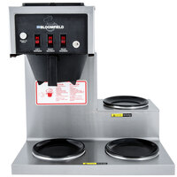Bloomfield 8571-D3 Koffee King 3 Warmer Right Stepped Pourover Coffee Brewer, 120V; 1800W
