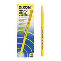 Dixon Ticonderoga 00073 Yellow Standard China Marker - 12/Pack