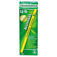 Dixon Ticonderoga 13080 Beginners Woodcase Yellow Barrel HB Lead #2 Pencil without Eraser - 12/Pack