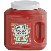 Heinz 7 lb. Fancy Grade Tomato Ketchup #10 Pour / Store Pump Jug - 6/Case