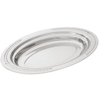 Vollrath 8231420 Miramar® 3 Qt. Decorative Stainless Steel Oval Food Pan - 2 inch Deep