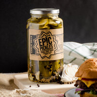 Epic Pickles 32 oz. Garlic Dill Pickles - 12/Case
