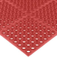 San Jamar KM2200B Tuf-Mat 3' x 5' Red Grease-Proof Bagged Floor Mat - 3/4 inch Thick