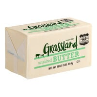 Grassland Unsalted Grade AA Butter Solid 1 lb. - 36/Case