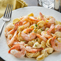 26/30 Size Peeled and Deveined Tail-On Cooked Shrimp 2 lb. - 5/Case
