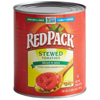 Red Gold #10 Can Redpack Sliced Stewed Tomatoes - 6/Case