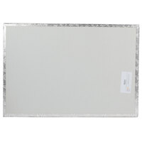 Enjay 1/2-17122512S12 25 1/2 inch x 17 1/2 inch Fold-Under 1/2 inch Thick Full Sheet Silver Cake Board - 12/Case