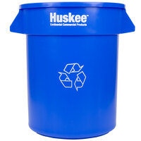 Continental 2000-1 Huskee 20 Gallon Blue Round Recycling Bin