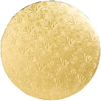 Enjay 1/2-14RG12 14" Gold Fold-Under 1/2" Thick Round Cake Drum - 12/Case