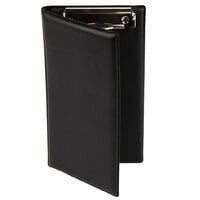 Menu Solutions HSWTR-CLP 5 inch x 9 inch Black Foam Padded Server Book / Check Presenter with Clip
